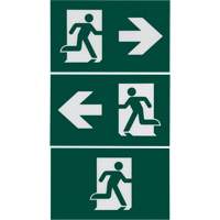 Running Man Sign with Security Lights, LED, Battery Operated/Hardwired, 12-1/10" L x 11" W, Pictogram EastCoast Offshore Supplies