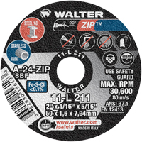 Zip™ Cut-Off Wheel, 2" x 1/16", 5/16" Arbor, Type 1, Aluminum Oxide, 5100 RPM YC582 | EastCoast Offshore Supplies